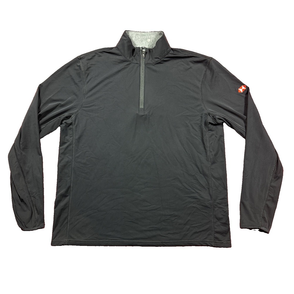 Greyson 1/4 Quarter Zip Pullover Performance HSBC Logo Stretch Large Men's